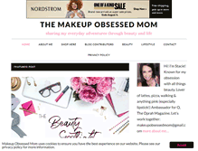 Tablet Screenshot of makeupobsessedmom.com